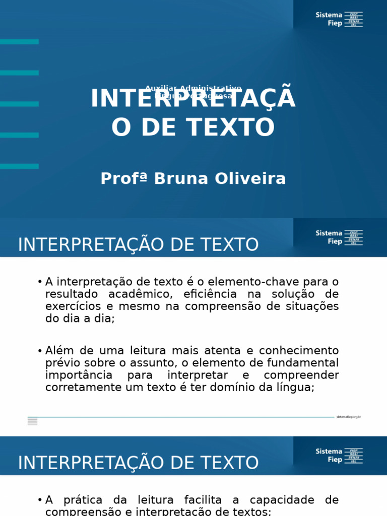 Interpretação de Texto | PDF | Carreira e Crescimento | Artes ...