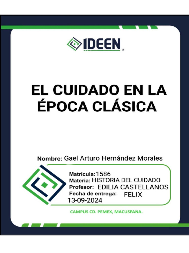 Cuidado de la salud en la época clásica | PDF | Medicina | Cuidado de ...