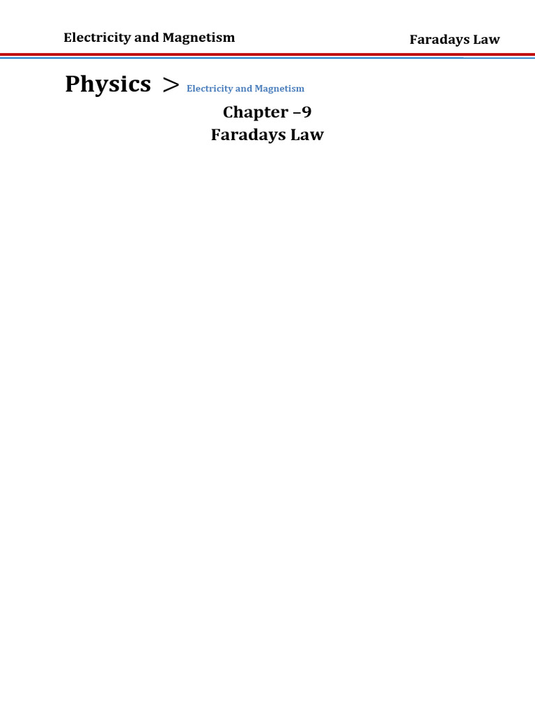 Faraday's Law of Electromagnetic Induction | PDF | Electromagnetic ...