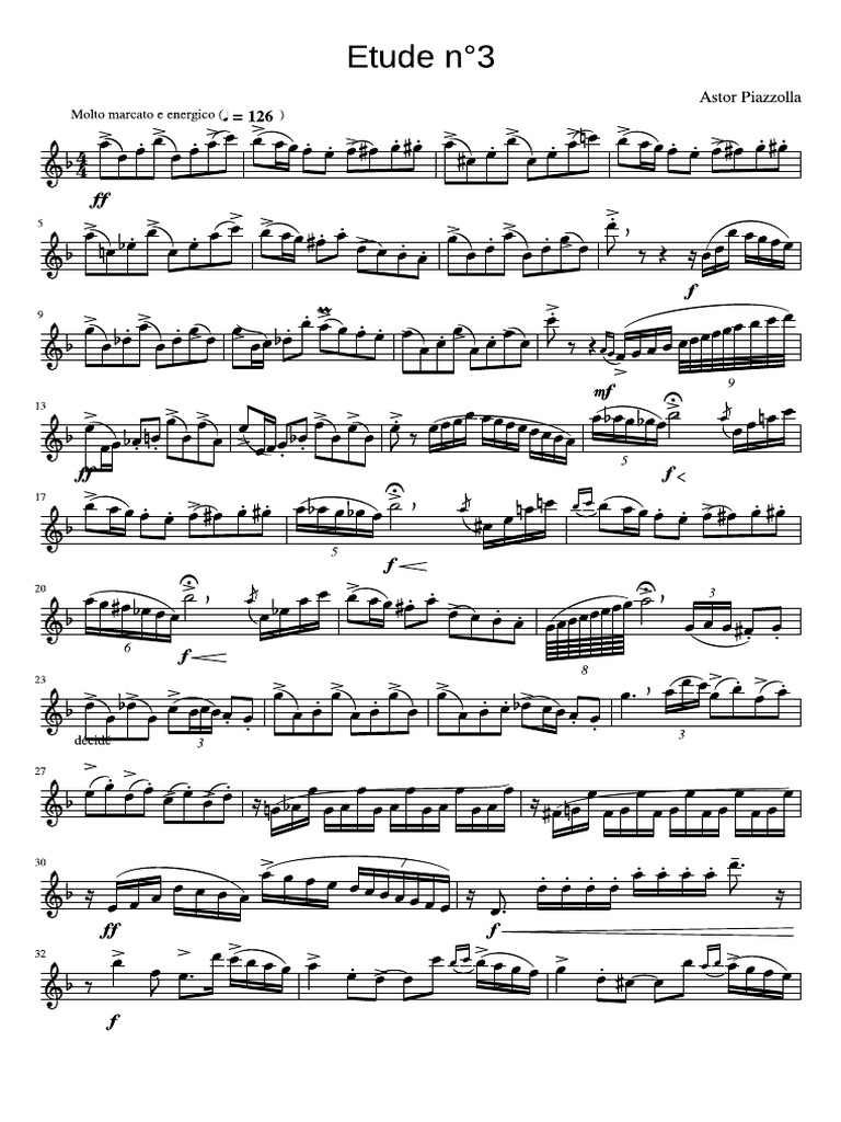 Tango Etude 3 | PDF