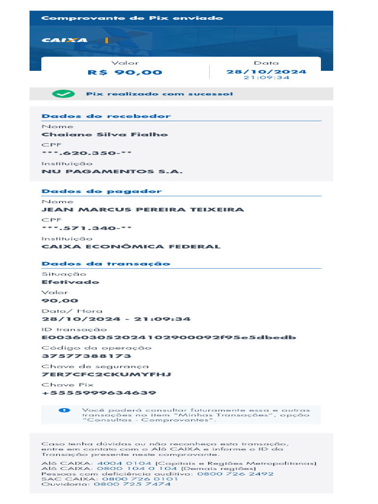 Comprovante2024 10 28 - 211009 | PDF