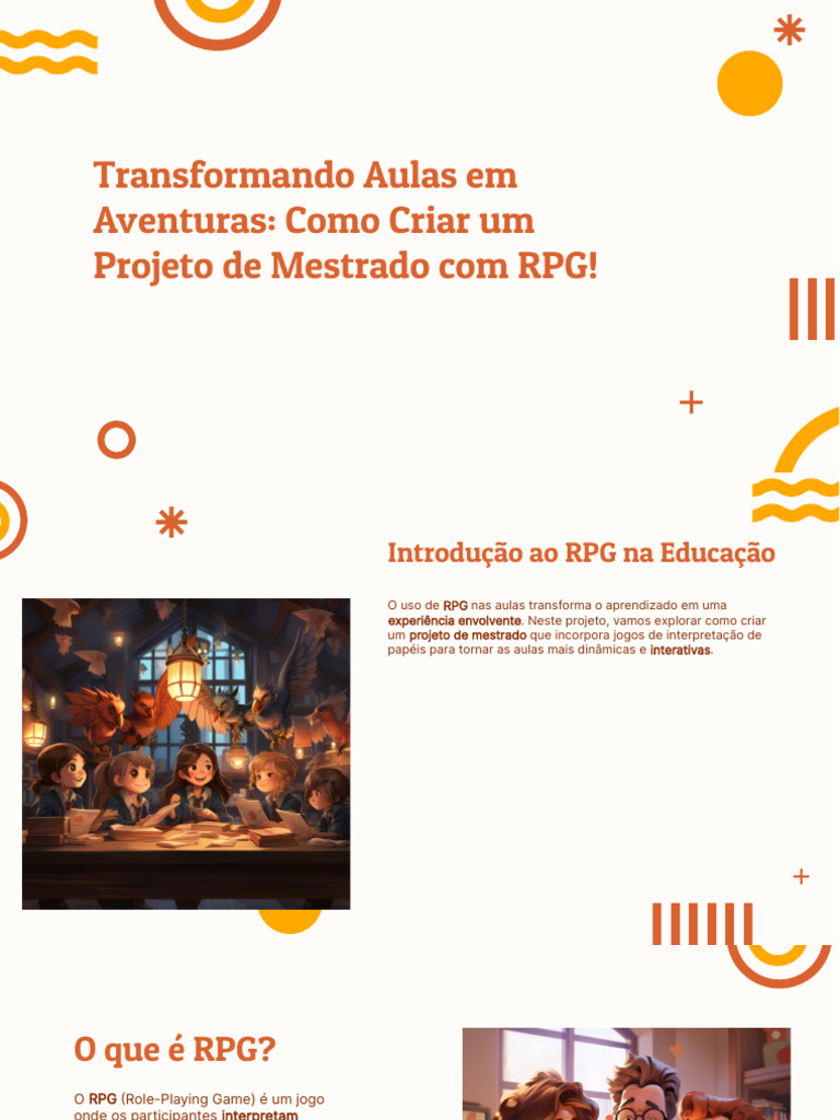 RPG na Educação: Crie Aulas Interativas | PDF | Jogos de RPG | Aprendizado