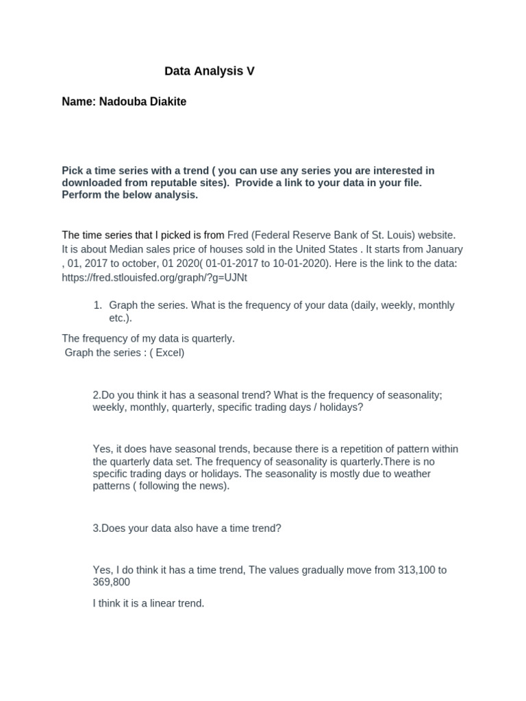 Data Analysis V Pdf Business Finance Money Management