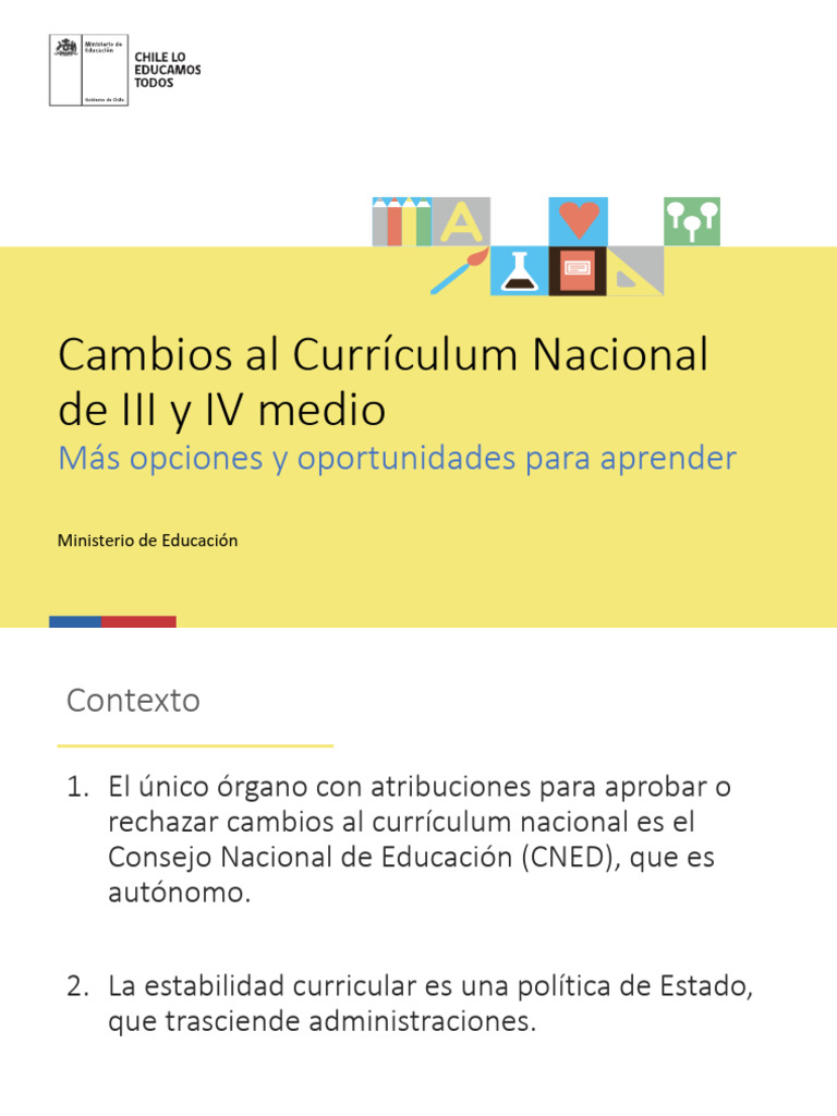 Cambios en el Currículum Nacional 2023 | PDF | Plan de estudios ...