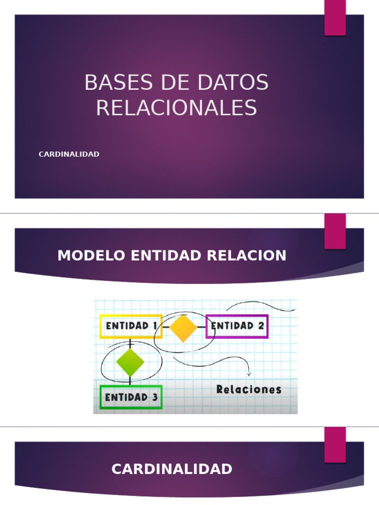 Cardinalidad en Bases de Datos Relacionales | PDF | Salud y bienestar