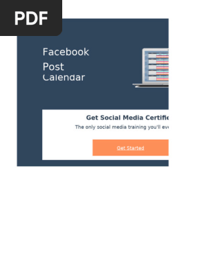 HubSpot ΓÇô Facebook Post Calendar