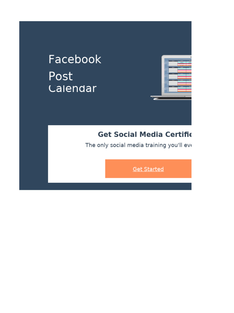 HubSpot ΓÇô Facebook Post Calendar | PDF