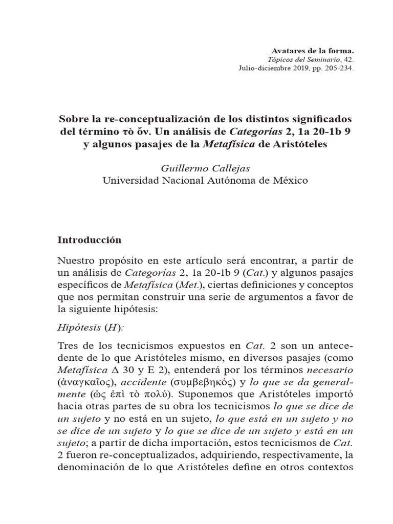Sobre La Re-conceptualización de Los Distintos Significados Del Término ...