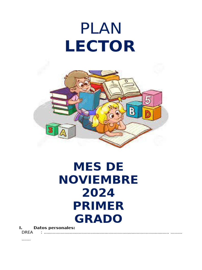 Plan Lector para Primer Grado 2024 | PDF