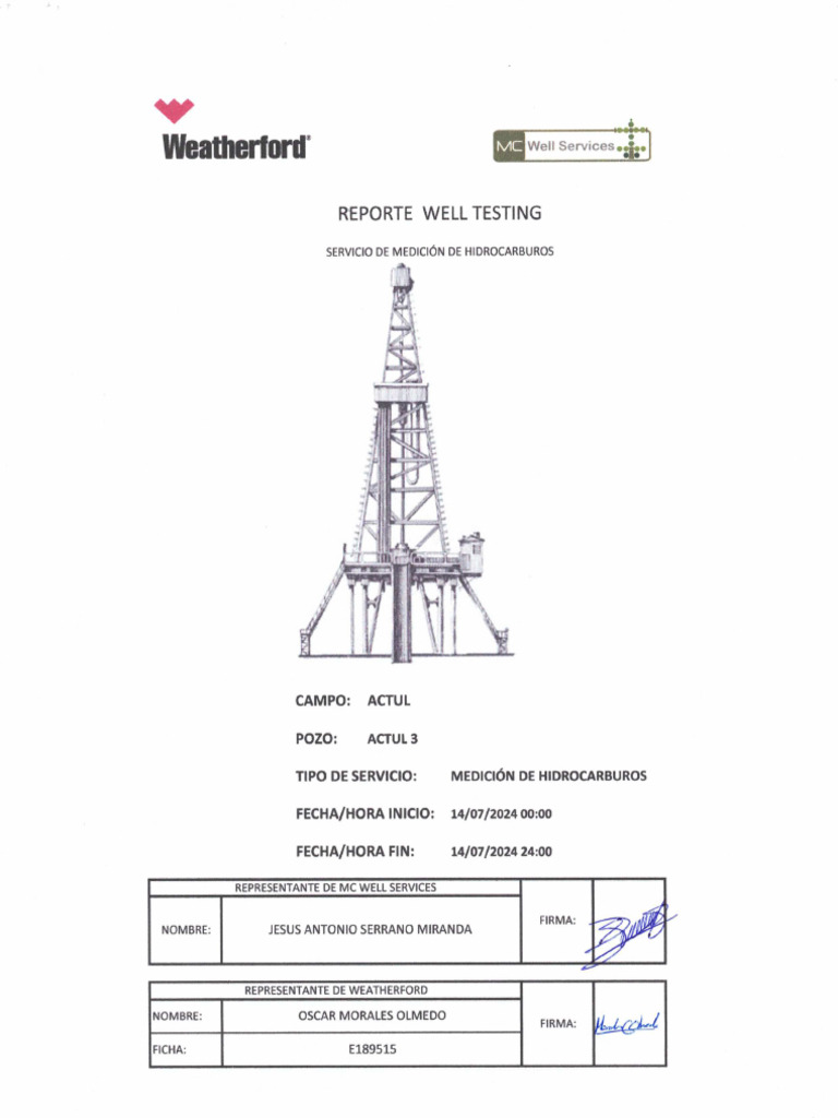 Reporte Operativo WTF 14.07.2024 - Actual 3 | PDF