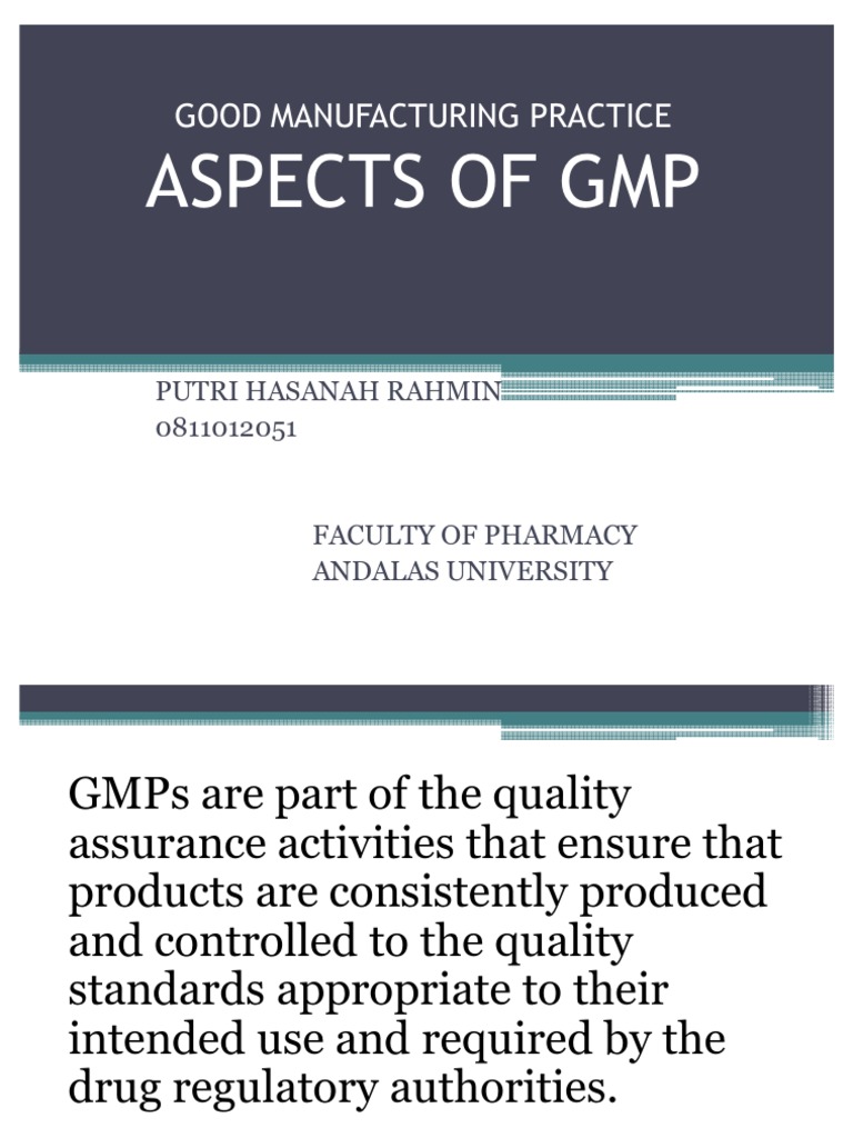 12 Aspects GMP PDF Verification And Validation Environmental