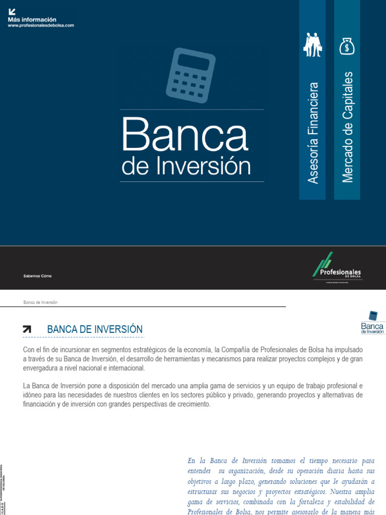 Banca de Inversion | PDF | Compartir (Finanzas) | Banca de inversión