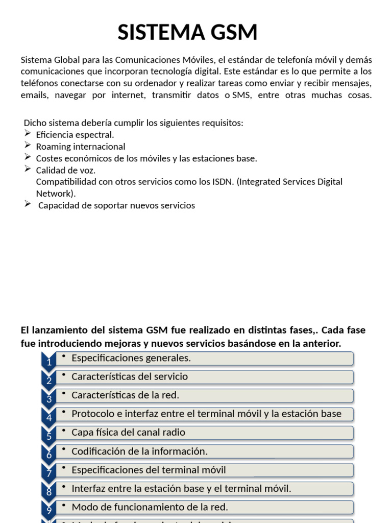 Introducción al Sistema GSM | PDF | Gsm | Telefonía móvil
