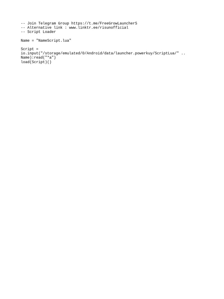Lua Script Loader Instructions | PDF | Computers | Technology & Engineering