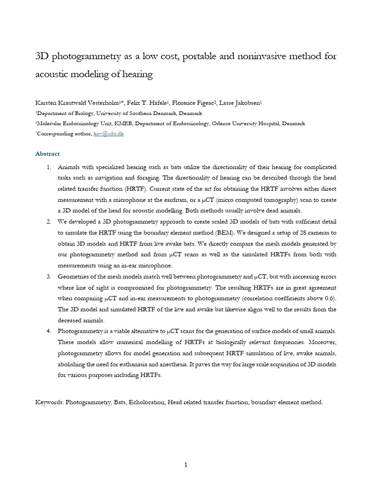 3D Photogrammetry As A Low Cost Portable and Nonin | PDF | 3 D Computer ...