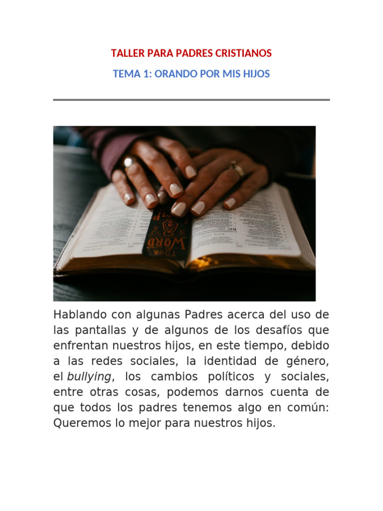 Orando Por Mis Hijos | PDF | Oración | Creencia religiosa y doctrina