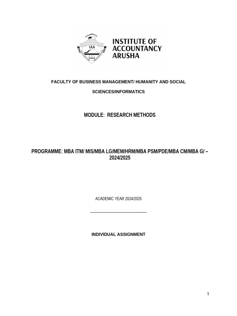 MBA Research Proposal Guidelines | PDF | Methodology | Cognition