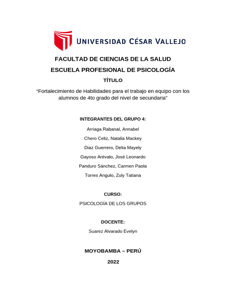 Plan de Mejora Grupo 4 | PDF | Evaluación | Liderazgo