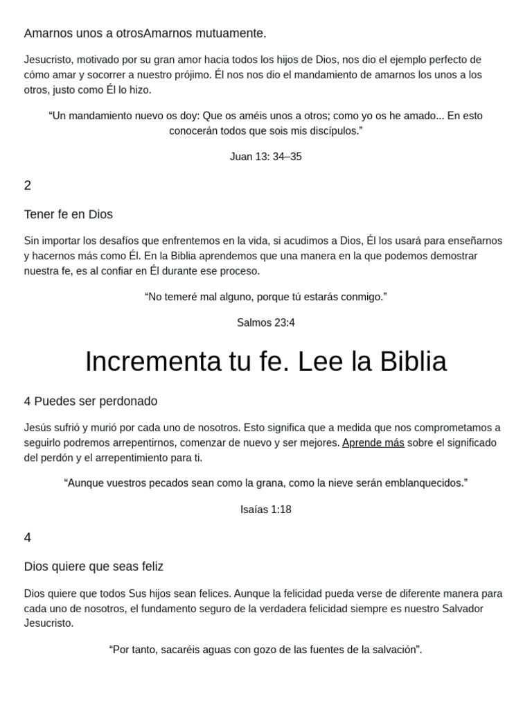 Amor y Fe en la Vida Cristiana | PDF