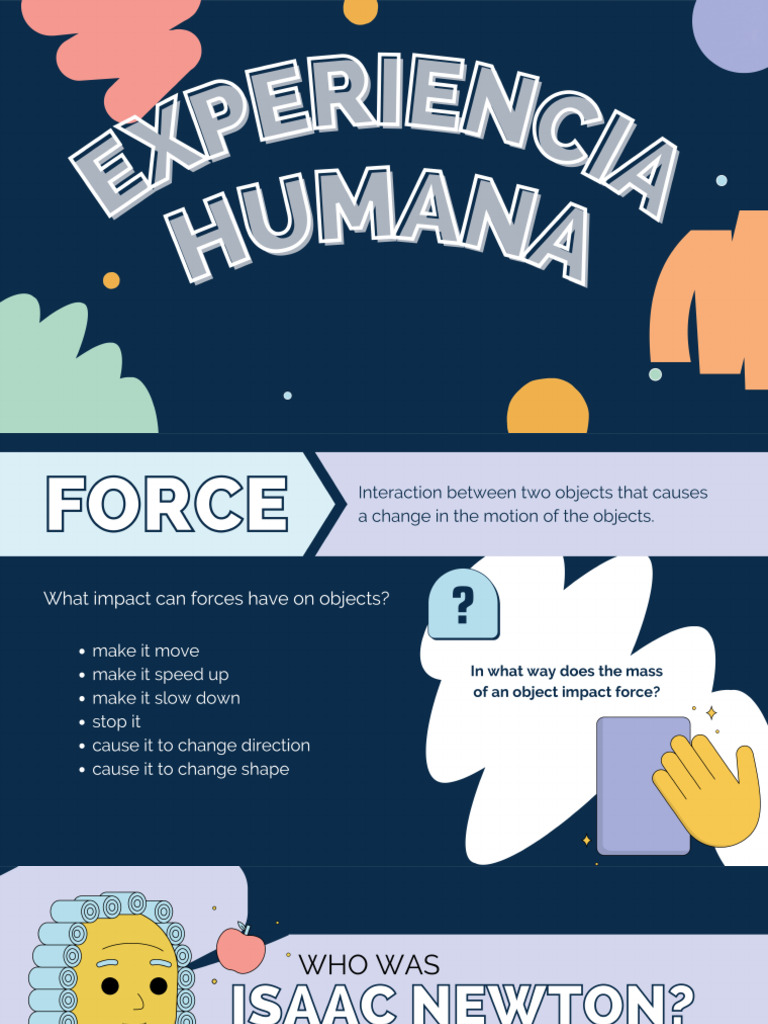 Force and Motion Student Presentation Colorful Illustrated 2 | PDF