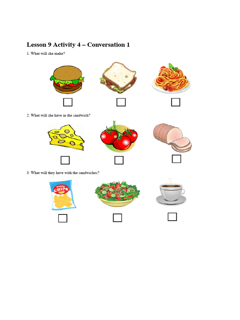 Starters Lesson 9 (1 bản) | PDF