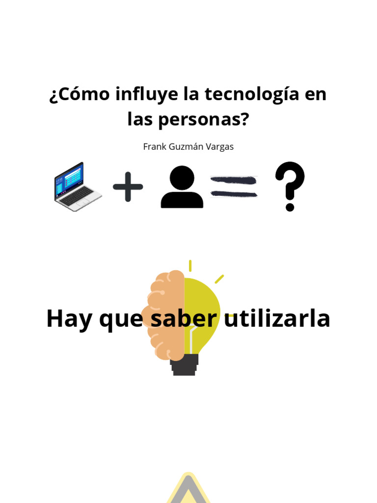 ¿Cómo Influye La Tecnología en Las Personas | PDF