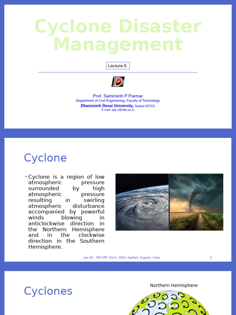 Lec 05 Cyclone Disaster Management Pdf Tropical Cyclones Wound