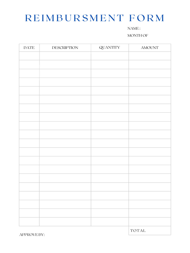 Reimbursment Form Template | PDF