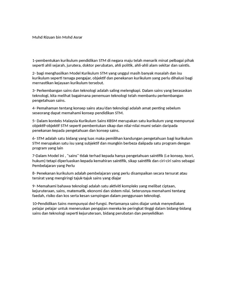 Rizuan Asrar 10 Isi Penting | PDF