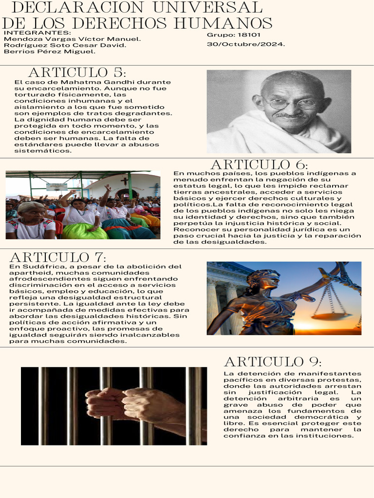 Infografia Declaracion Universal De Los Derechos Humanos Pdf