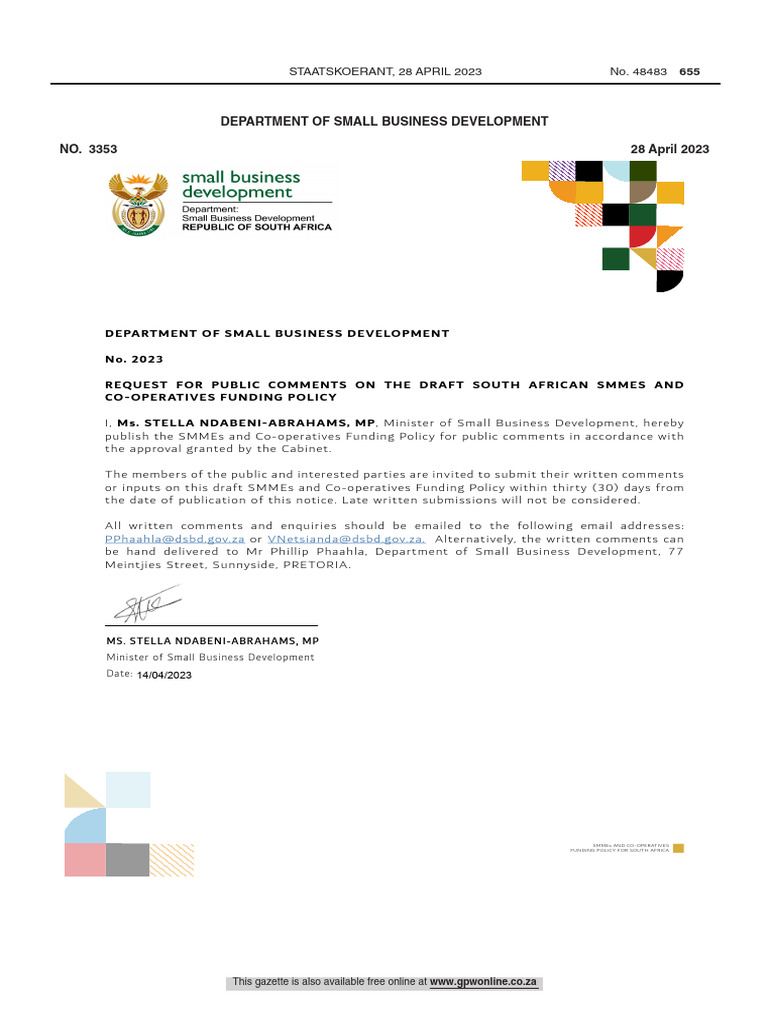SMME Funding Policy Feedback | PDF | Small And Medium Sized Enterprises ...