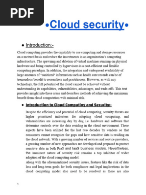 Cloud Security