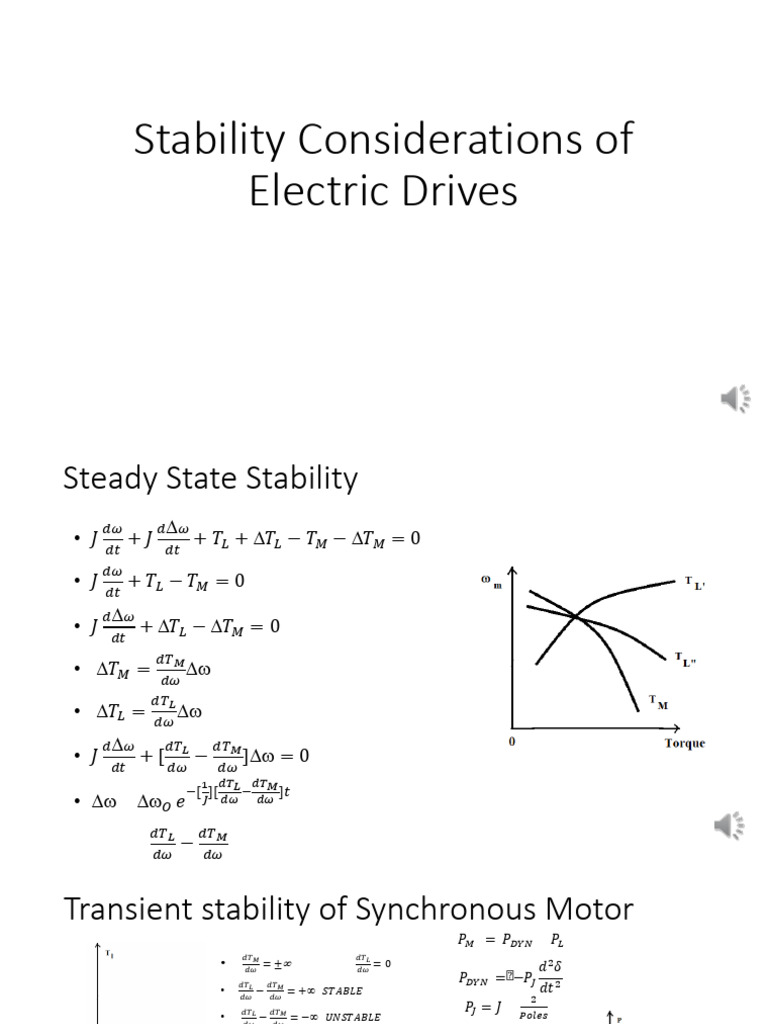 Stability - Electric Drives1 - 1 | PDF