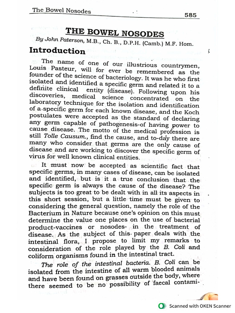 Bowel Nosodes | PDF