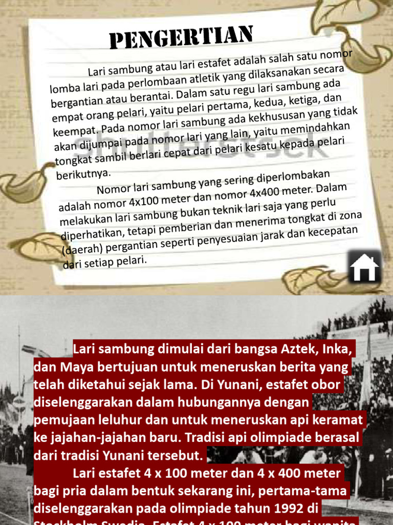 Teknik Dasar Lari Estafet dan Pergantian | PDF