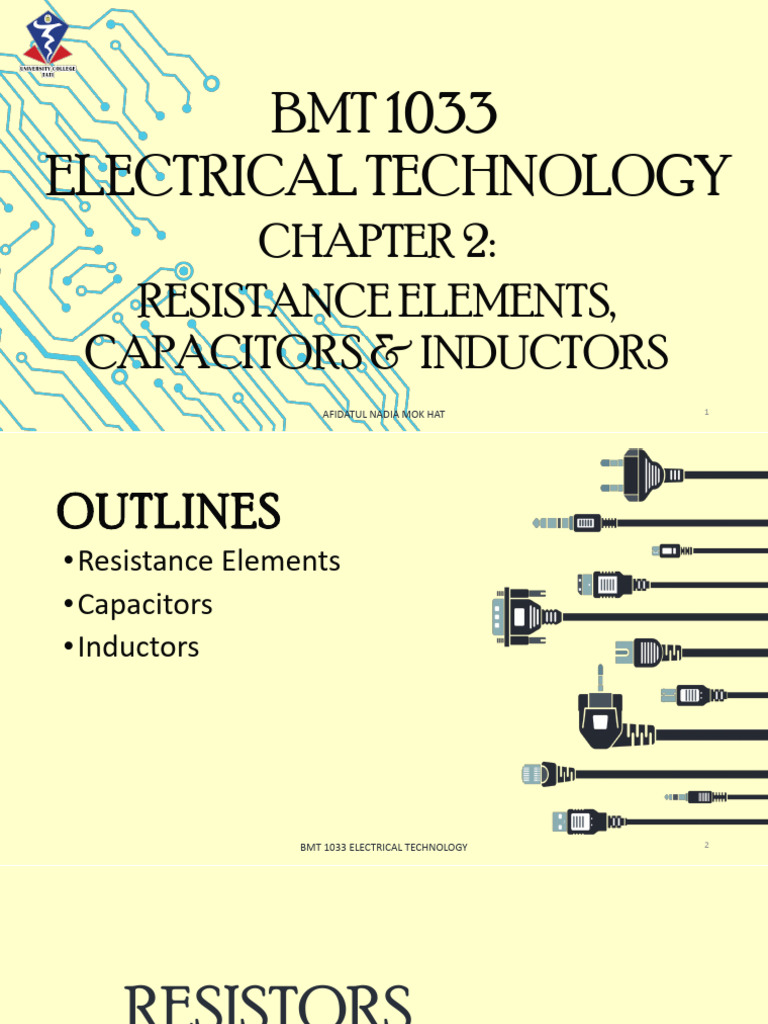 Electrical Technology: Resistors & Capacitors | PDF | Capacitor | Inductor