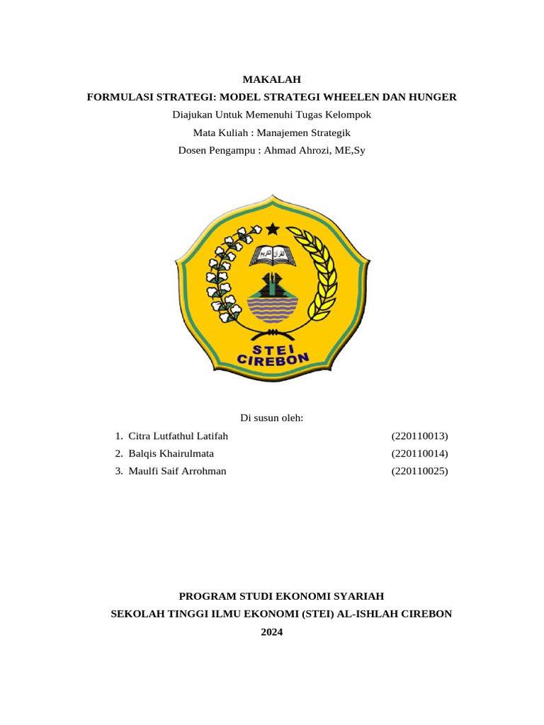 Model Strategi Wheelen dan Hunger | PDF