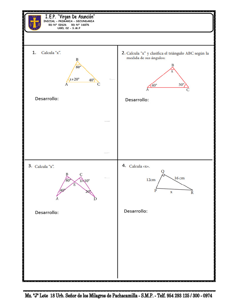 Ejercicios de Geometría para 5to Grado | PDF