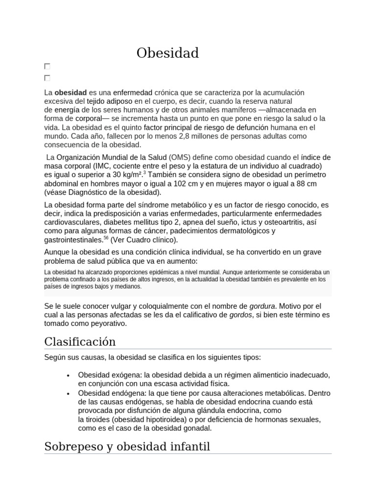 Causas y Consecuencias de la Obesidad | PDF | Epilepsia | Obesidad