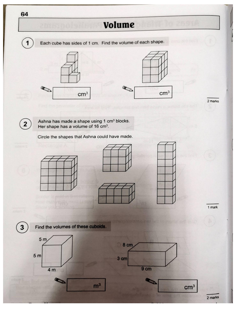 Volume Worksheet | PDF