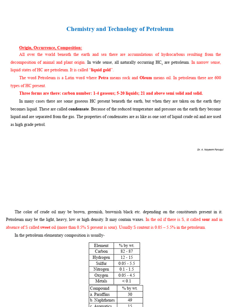 Chemistry and Technology of Petroleum | PDF | Petroleum | Hydrocarbons