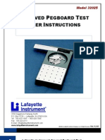 Grooved Pegboard Test Manual