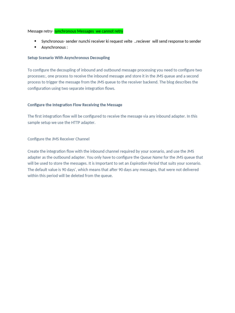 JMS Retry Configuration Guide | PDF | Computer Engineering | Computer ...