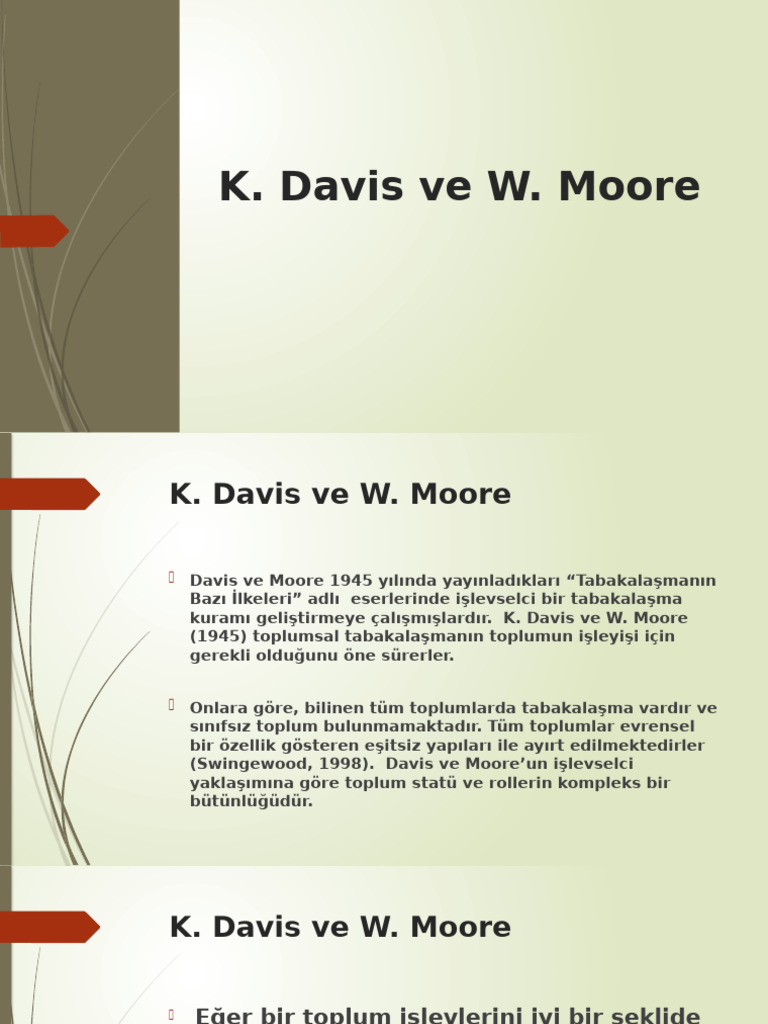 K.davis Ve W.E. Moore | PDF