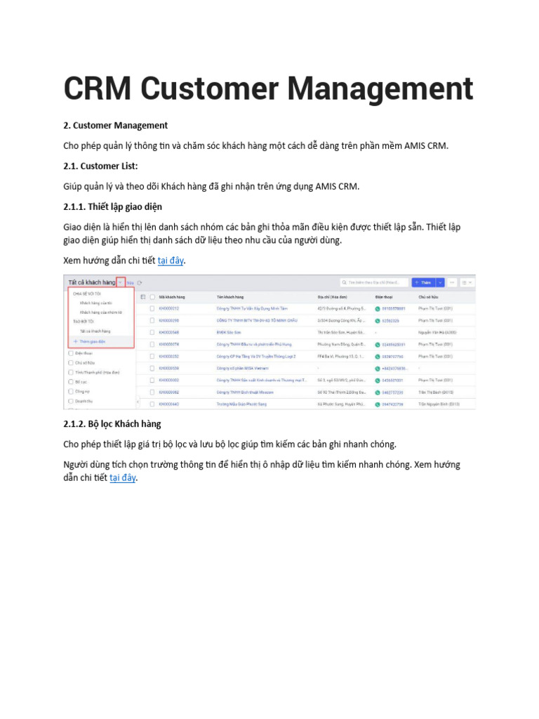 CRM Customer Management | PDF
