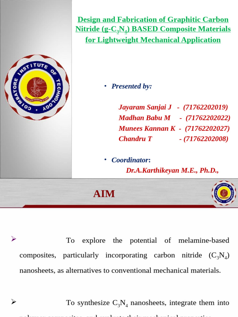g-C3N4 Composite Materials for Lightweight Applications | PDF ...