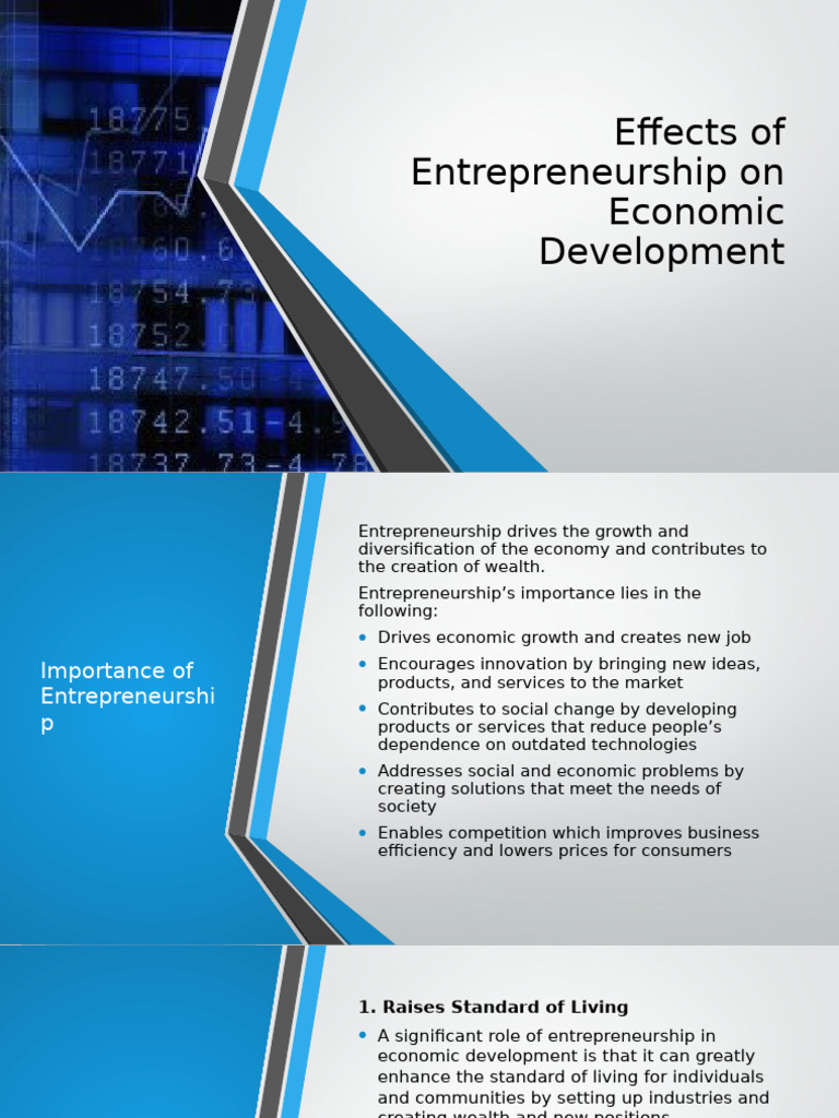 Impact of Entrepreneurship on Economic Growth | PDF | Entrepreneurship ...