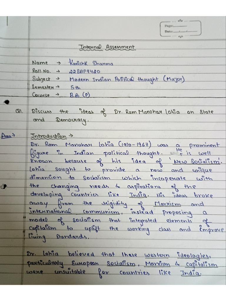 22BAP9420 - Political Major Assignment | PDF