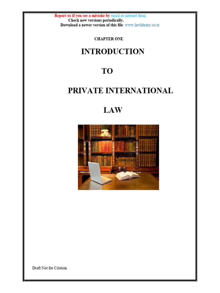 Introduction To Private International Law | PDF | International Law ...