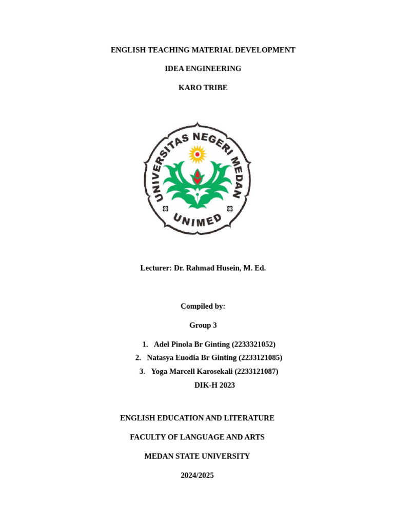 english-teaching-material-development-karo-tribe-pdf-drink-narrative